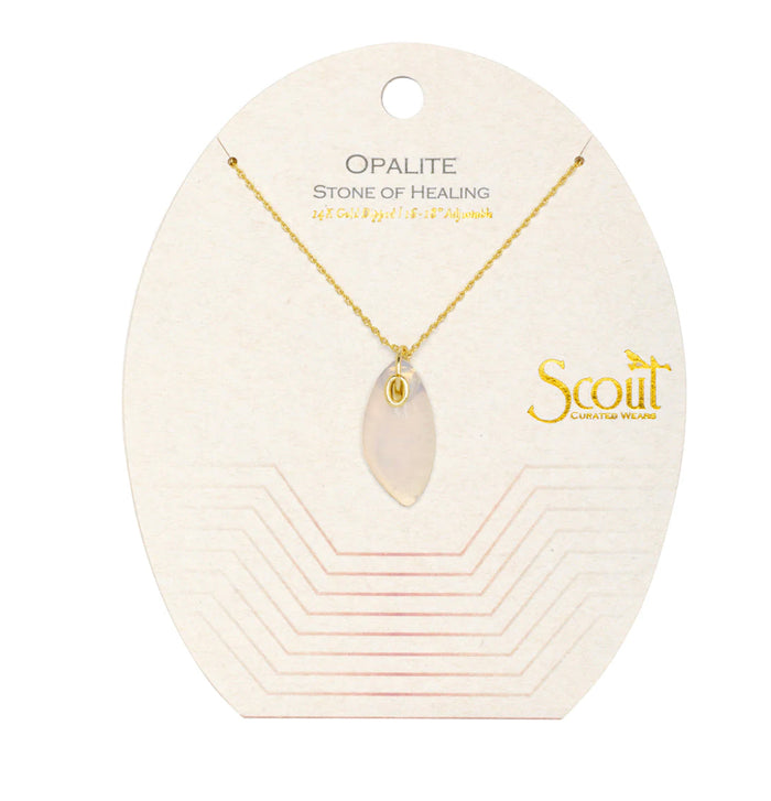 Scout Organic Stone Necklace - Opalite Stone Of Healing