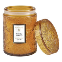 Voluspa  Baltic Amber Embossed Glass Jar Candle