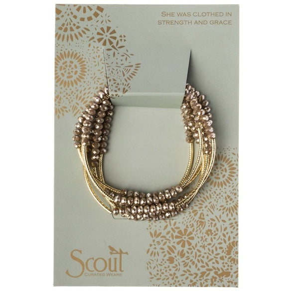 Scout Curated Wears Scout Wrap Bracelet to Necklace Oyster and Gold