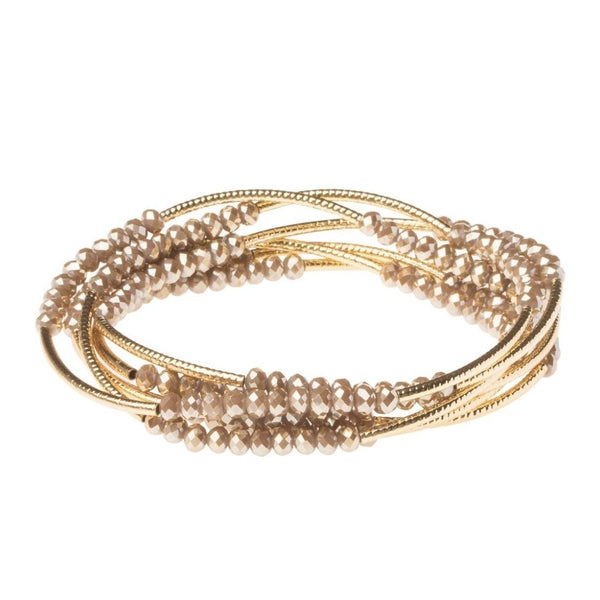 Scout Curated Wears Scout Wrap Bracelet to Necklace Oyster and Gold