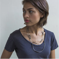 Scout Curated Wears Scout Wrap Bracelet to Necklace Mist Combo and Silver