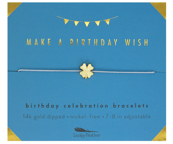 Lucky Feather Birthday Celebration Bracelet- Birthday Wish