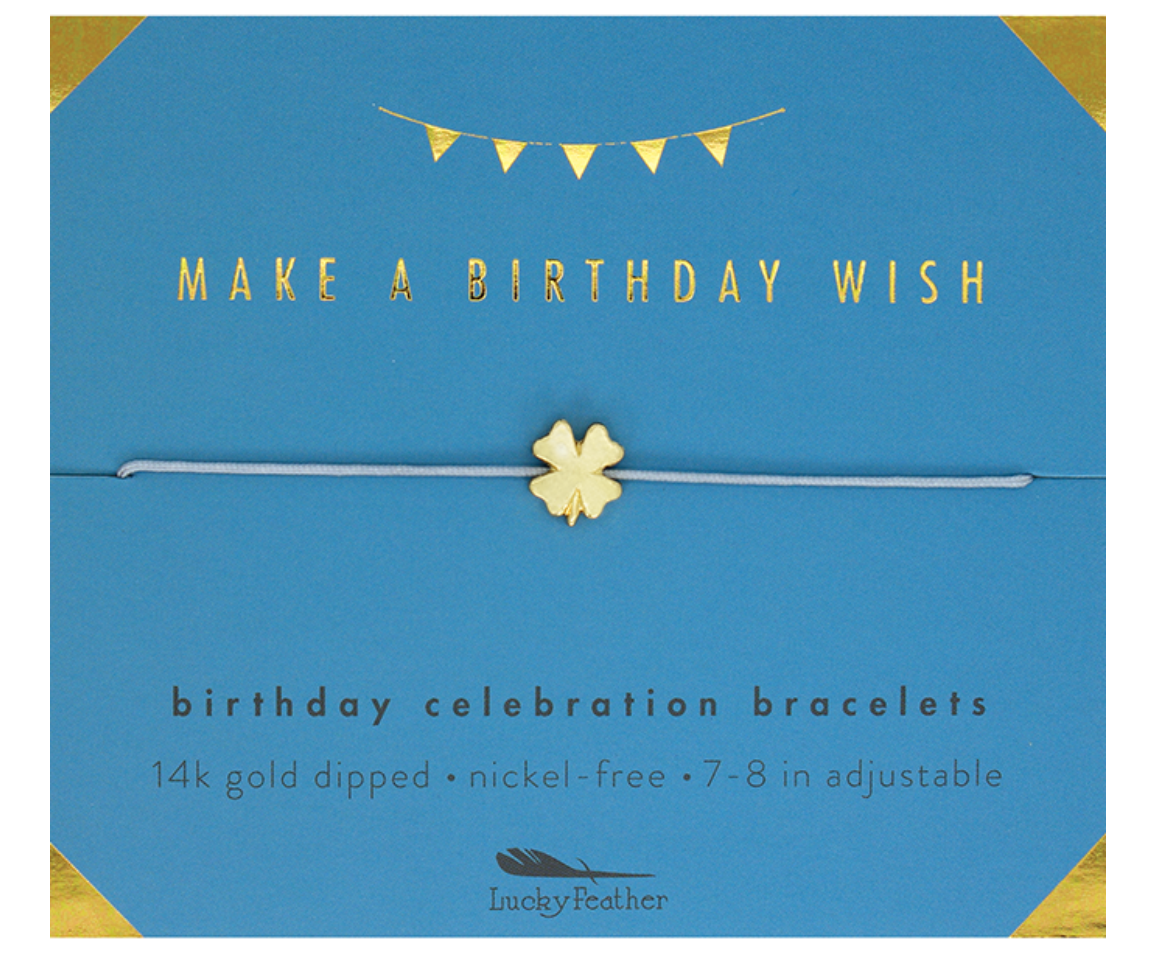 Lucky Feather Birthday Celebration Bracelet- Birthday Wish