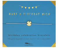 Lucky Feather Birthday Celebration Bracelet- Birthday Wish