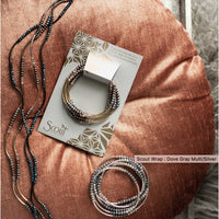 Scout Wrap Bracelet Necklace Matte Metallic Tri Tone