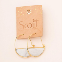 Scout Stone Prism Hoop Earrings Turquoise And Silver 