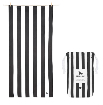 Dock and Bay Cabana Collection xl beach towel kamari charcoal