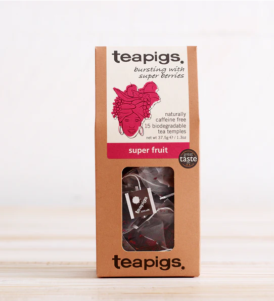 teapigs super fruit bursting with super berries