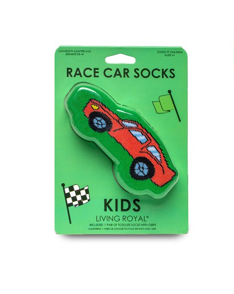 living royal kids 3D race car socks