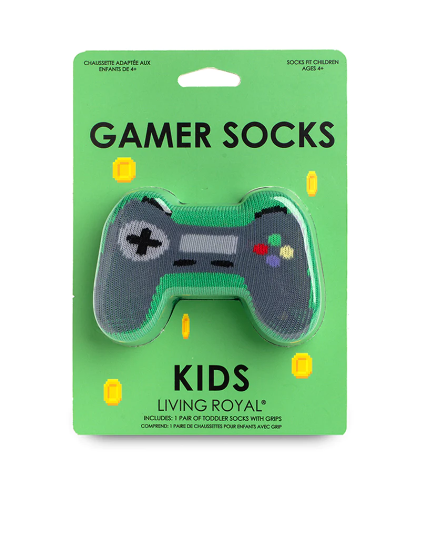 living royal gamer 3d kids crew socks