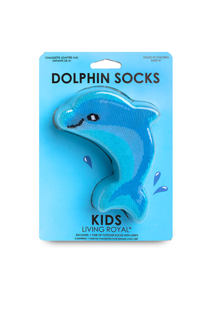 living royal dolphin kids 3d crew socks