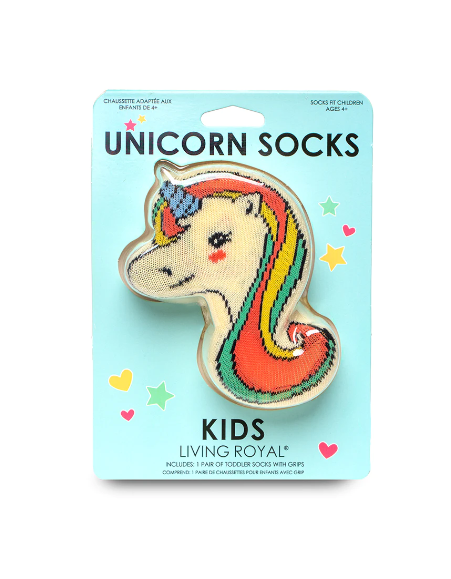 living royal kids 3d unicorn crew socks