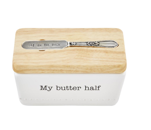mud pie butter storage dish