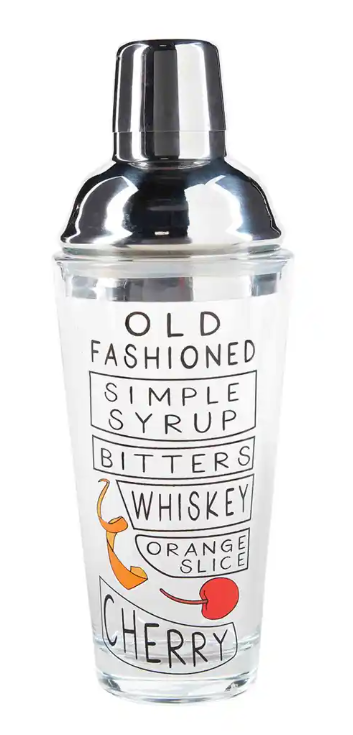 mud pie old fashion cocktail shaker set