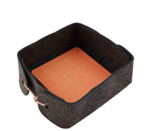 mud pie bread basket and tile warmer set