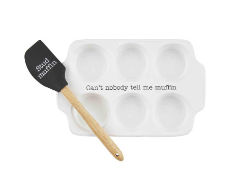 Mud Pie Muffin Tray and Spatula Set - The Boutique at Fresh