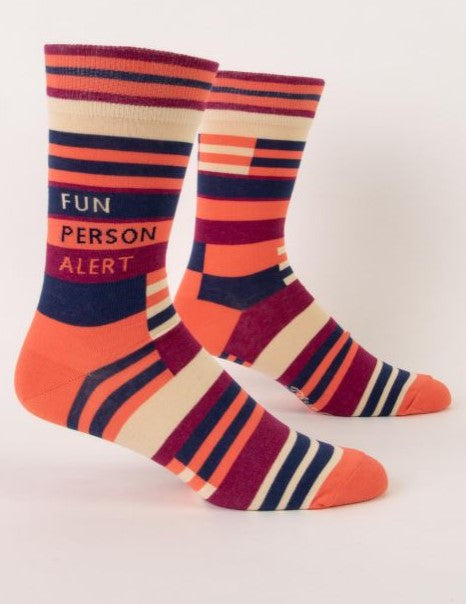 "Blue Q" Men's Socks - Fun Person Alert - The Boutique at Fresh