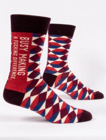 "Blue Q" Men's Socks - Busy Making A Fucking Difference - The Boutique at Fresh