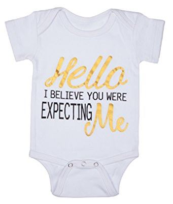Hello I Believe You Were Expecting Me Diaper Shirt