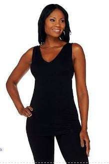 M. Rema Black V Neck/Scoop Tank - One Size - The Boutique at Fresh